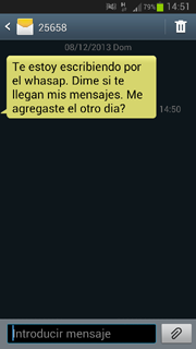 Mensaje SMS Fraudulento